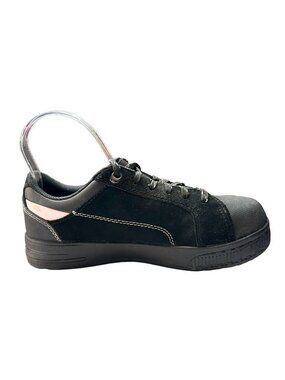 Brahma Womens Black Steel Toe Work Shoes Size 7 Non-Slip Leather & Synthetic Upp